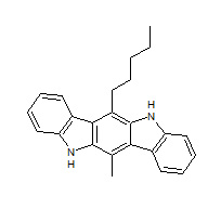5,11-Dihydro-6-methyl-12-pentylindolo[3,2-b]carbzole