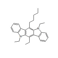 5,11-Diethyl-5,11-dihydro-6-pentyl-12-ethylindolo[3,2-b]carbazole