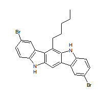 2,8-Dibromo-5,11-dihydro-6-pentylindolo[3,2-b]carbazole