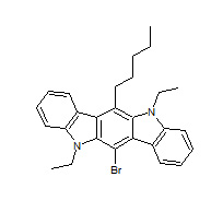 5,11-Diethyl -5,11-dihydro- 6-bromo-12-pentylindolo[3,2-b]carbazole