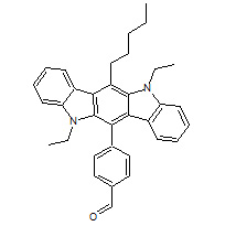 4-(5,11-Diethyl-5,11-dihydro-12-pentylindolo[3,2-b]carbazol-6-yl)-benzaldehyde