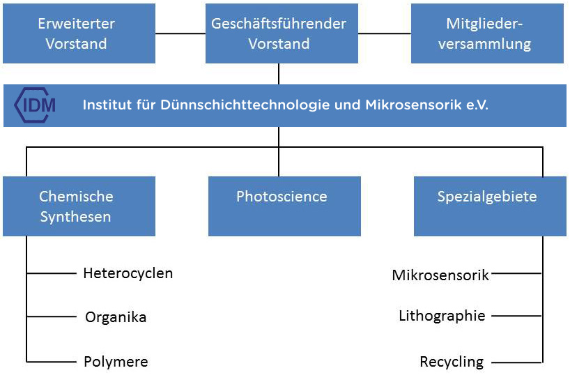 Organigramm der Struktur des IDM e.V.